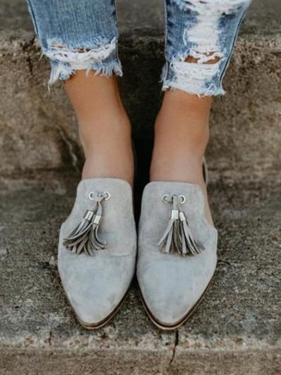 Simple Causal Low-heel  Shoes