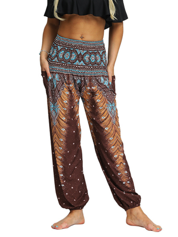 Bohemia Loose Printed Elastics Knickerbockers& Yoga Pants