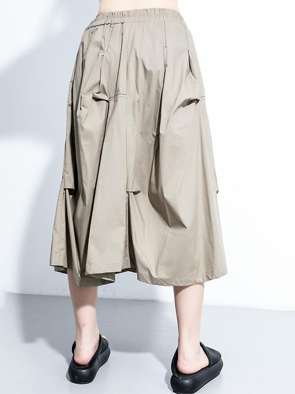 Original Solid Column A-Line Skirt