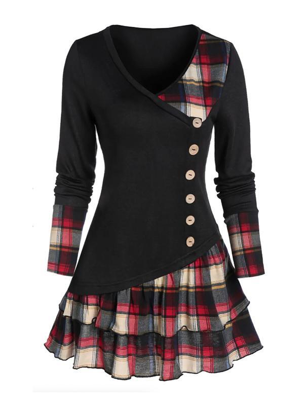 Vintage Plain Mini Dresses