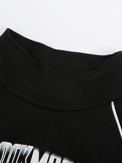 Letter Printed Hollow Sports Tee