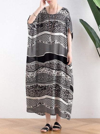 Original Printed Round-Neck Dress