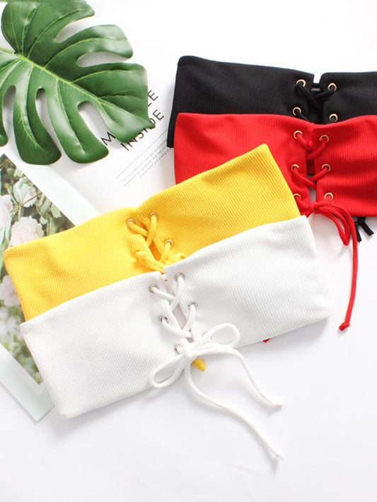 Bandeau Crisscross Bikinis Swimwear