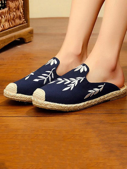 Embroidered Beach Fisherman Shoes