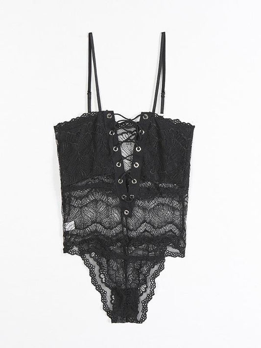 Split-Joint Bandage One-Piece Teddy Lingerie