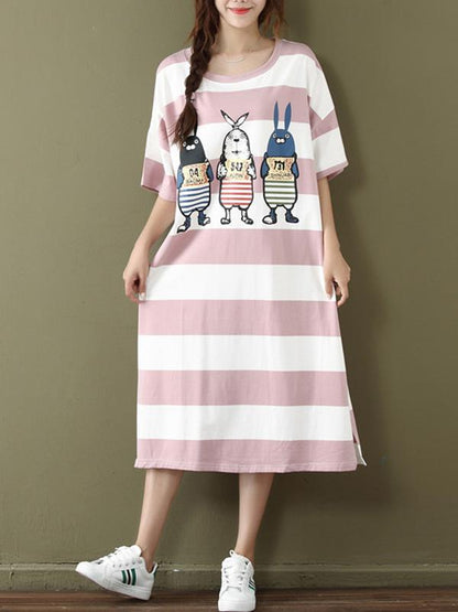 Summer Loose Oversize Striped Dress