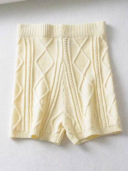 Knitted High Waist Shorts