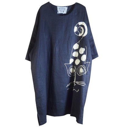 Animal Pattern Casual Loose Summer Dress