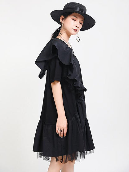 Original Split-Joint Falbala Gauze Dress