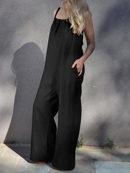 Fashion 2 Colors Wide Leg Jumpsuit