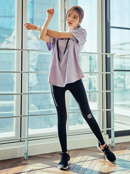 Printed Wrap Yoga Leggings