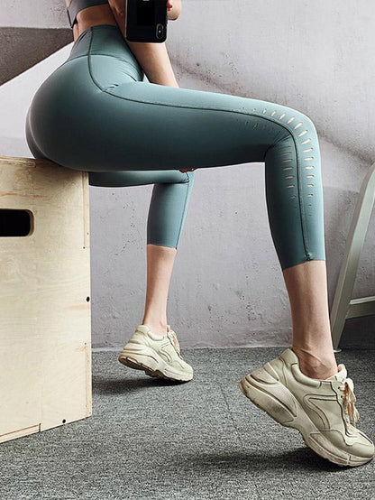Wrap Solid Hollow Yoga Leggings