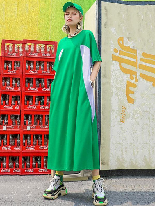 Loose Split-joint Mesh Dress