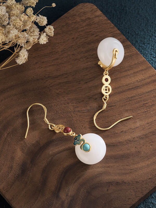 Vintage Cloud-Embellished Split-Joint Earrings Accessories