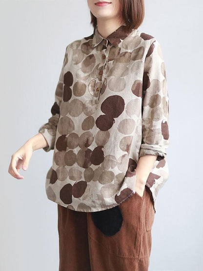 Retro Polka-dot Polo Shirt