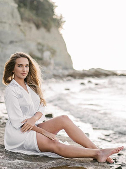 Vacation Beach Lace Bandage Swimwear Cover-ups