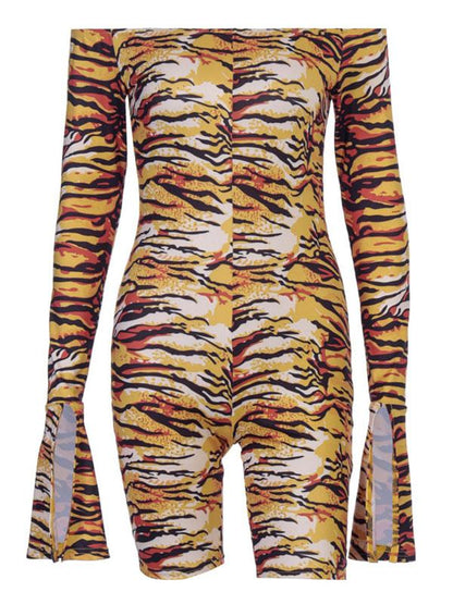 Sexy Printed Flared Sleeves Yoga Jumpsuits