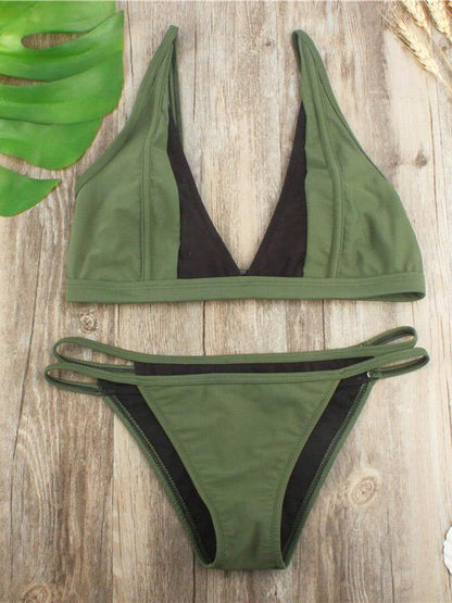 Triangle Tulle Bikinis Swimwear