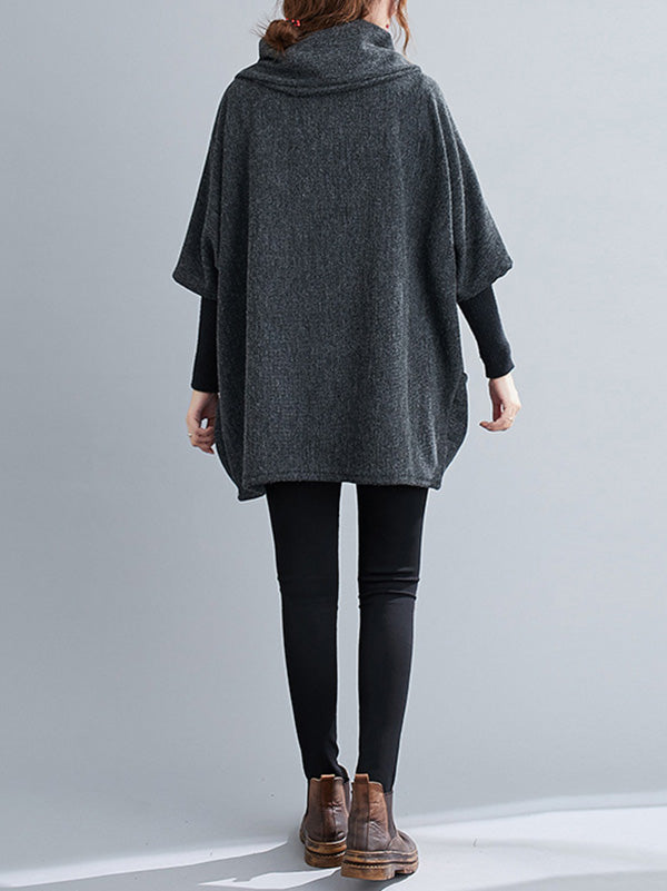 Solid Color Heaps Collar Half Sleeve T-Shirt