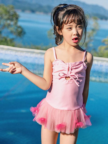 AONIHUA Lace-Up Spaghetti Straps Girl Swimwear