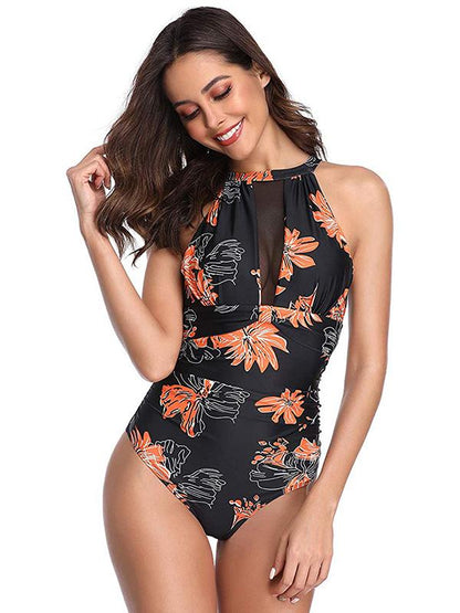 Conservative Tulle One Piece Swimsuit