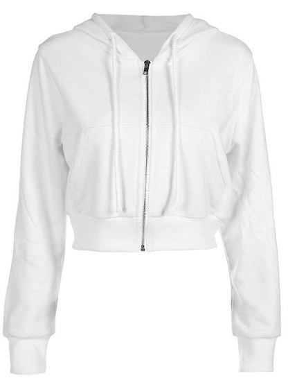 Leisure Fashion Zipper Hooded Jacket