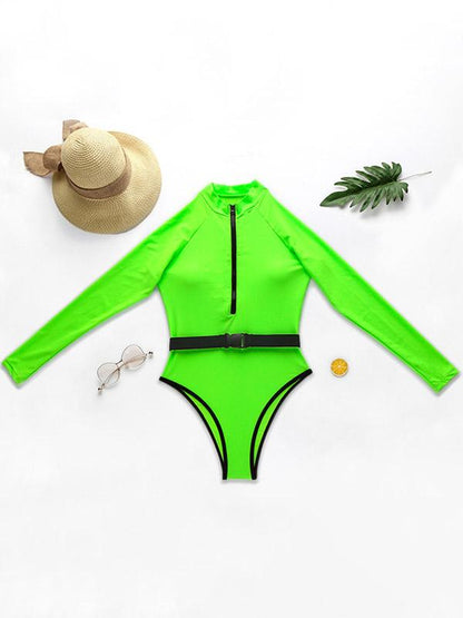 Deep V-Neck Zipper Long Sleeves Wetsuit