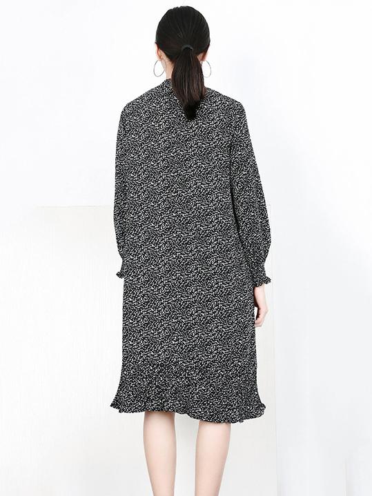 Printed Fresh Loose Plus Size Midi Dresses