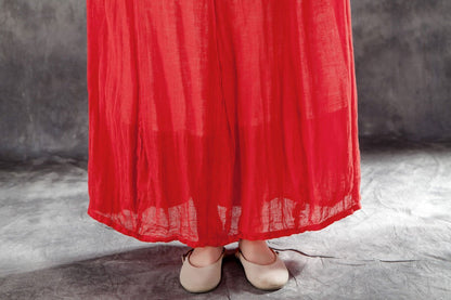 Casual Women Drawstring Ankle Length Lining Skirts