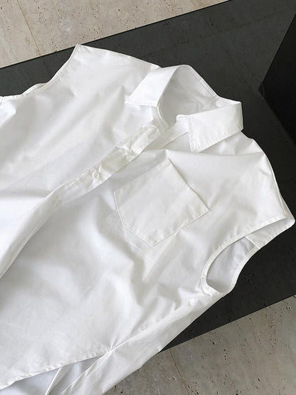 Original Solid Sleeveless Blouses&Shirts Tops
