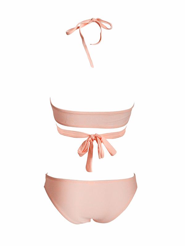 Solid Color Bikini Swimsuit