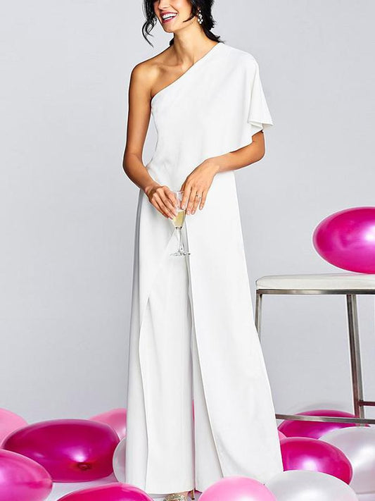 Fashion 4 Colors Off-the-shoulder Long Jumpsuits