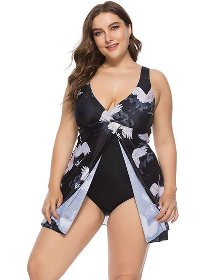 Printed Plus Size Tankinis Swimwear