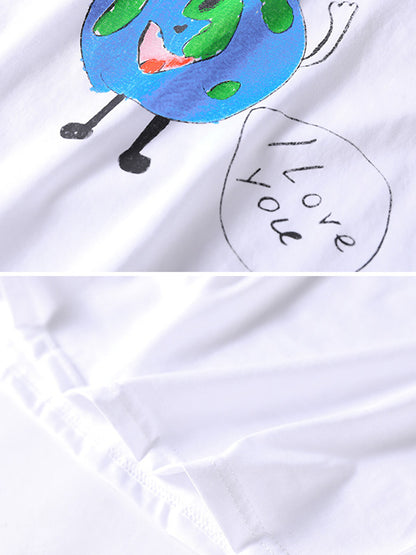 Original Cartoon Printed T-Shirts Tops