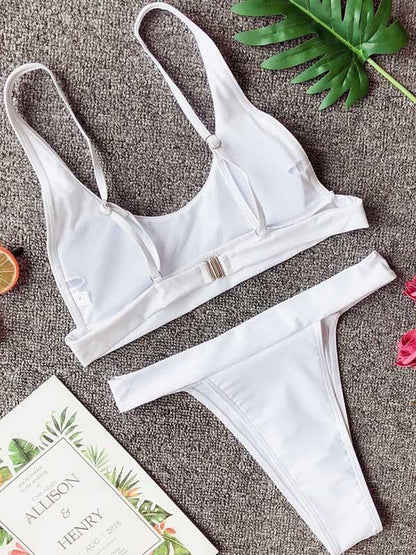 Sexy Plain Bikinis Swimwear