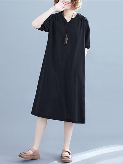 Loose Oversize Solid  Dress