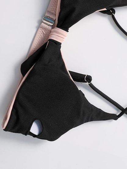 Light Pink Reverse to Black Bikinis Swimwear