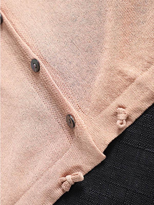 Leisure Solid Knitting Sun-Protection Outwear