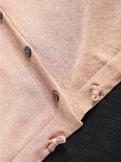 Leisure Solid Knitting Sun-Protection Outwear