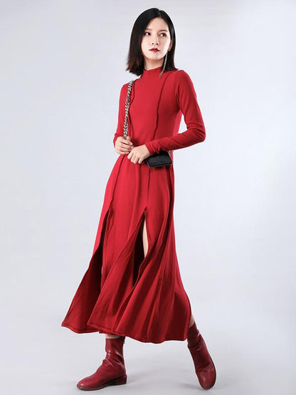 Split-side Cropped Long Dress