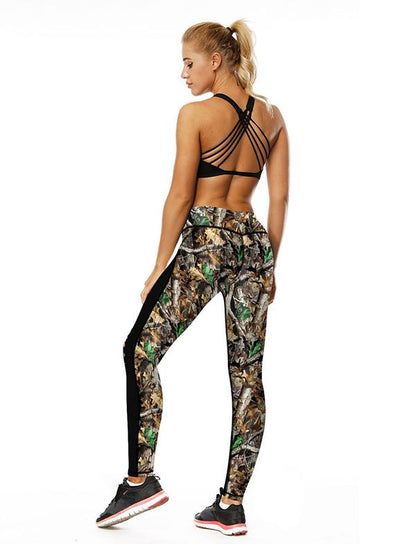 Printed Hollow Sports Leggings