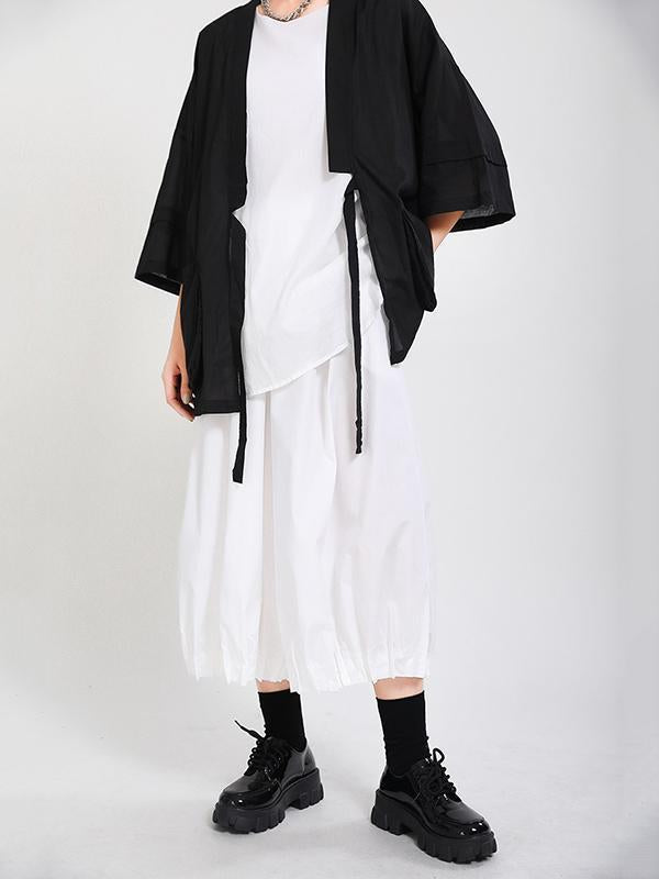 Original Solid Column Wide Leg Pants