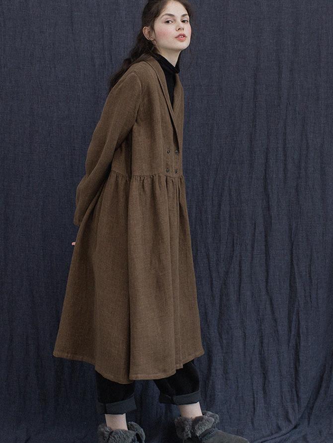 Retro Linen Long Dress