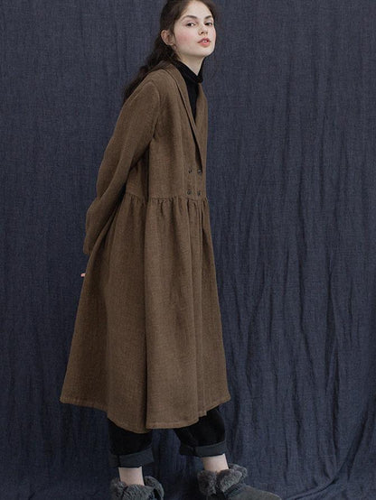 Retro Linen Long Dress