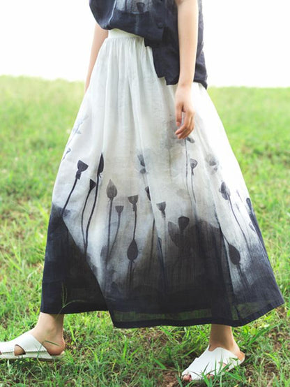 Elastic Waist Design Skirt