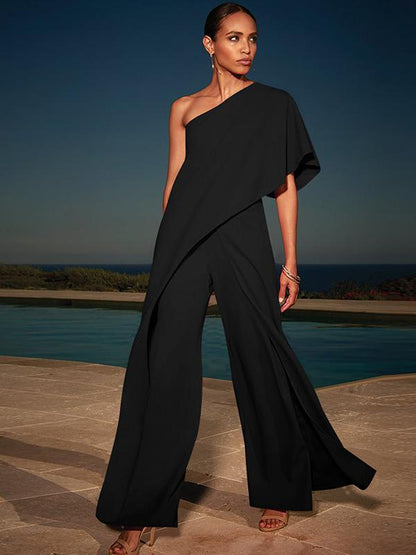 Fashion 4 Colors Off-the-shoulder Long Jumpsuits