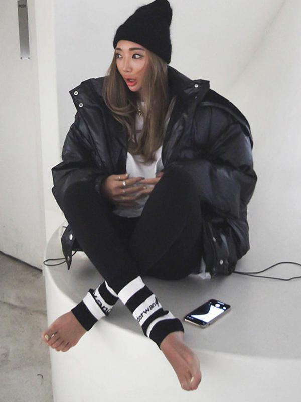 Wrap Contrast Color Casual Leggings