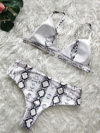 Leopard High Waist Floral Bikinis Swimwear