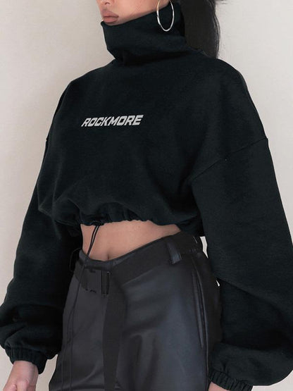 Sports Crop Hoodies&Sweatshirts Tops