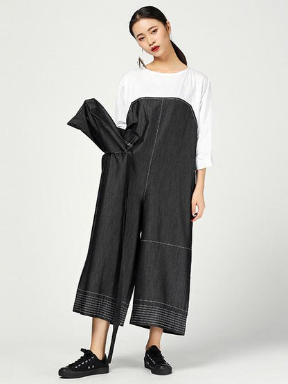 Original Denim Split-joint Jumpsuits